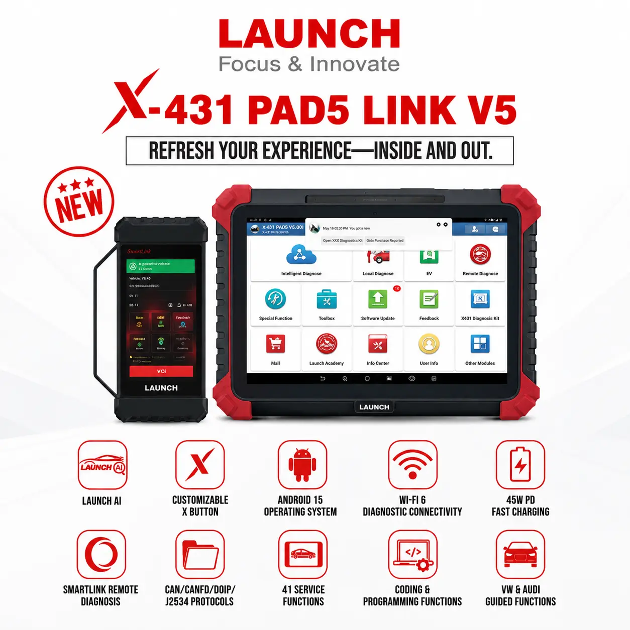 Launch -X431-Pad5-Link-V5-Tecnomatic-Industries
